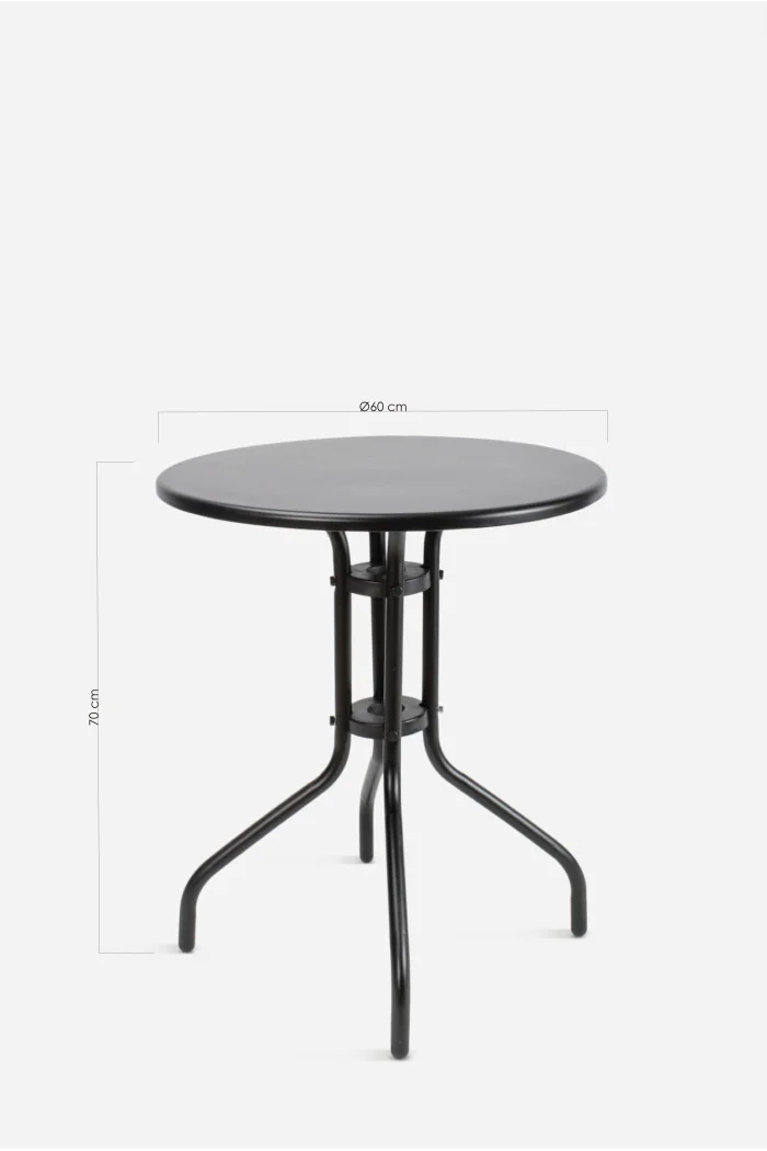 Mesa Redonda de Metal para Jardín Ø60 cm - 3 Colores