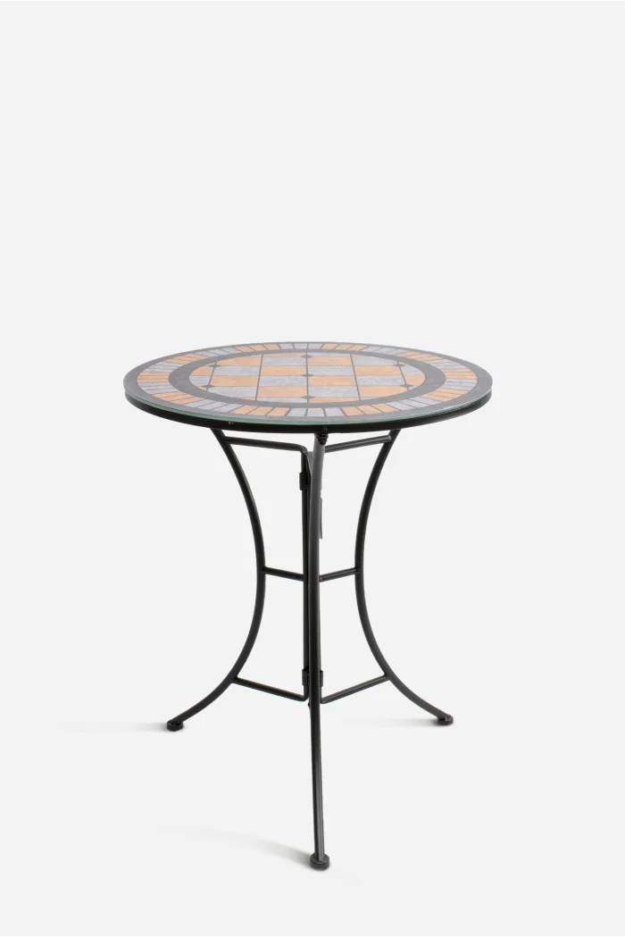 Mesa Redonda de Hierro Forjado para Jardín 3 Modelos - Ø60x72 cm