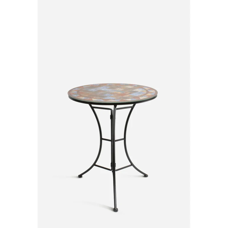 Mesa Redonda de Hierro Forjado para Jardín 3 Modelos - Ø60x72 cm