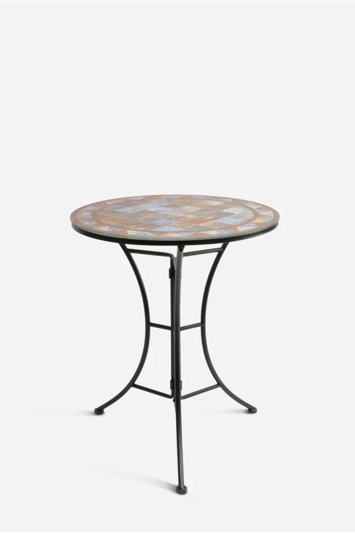 Mesa Redonda de Hierro Forjado para Jardín 3 Modelos - Ø60x72 cm