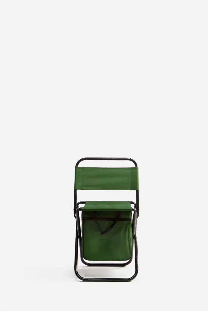 Taburete de Camping Plegable y Ligero con Bolsillo - 3 Colores - 35x35x58 cm
