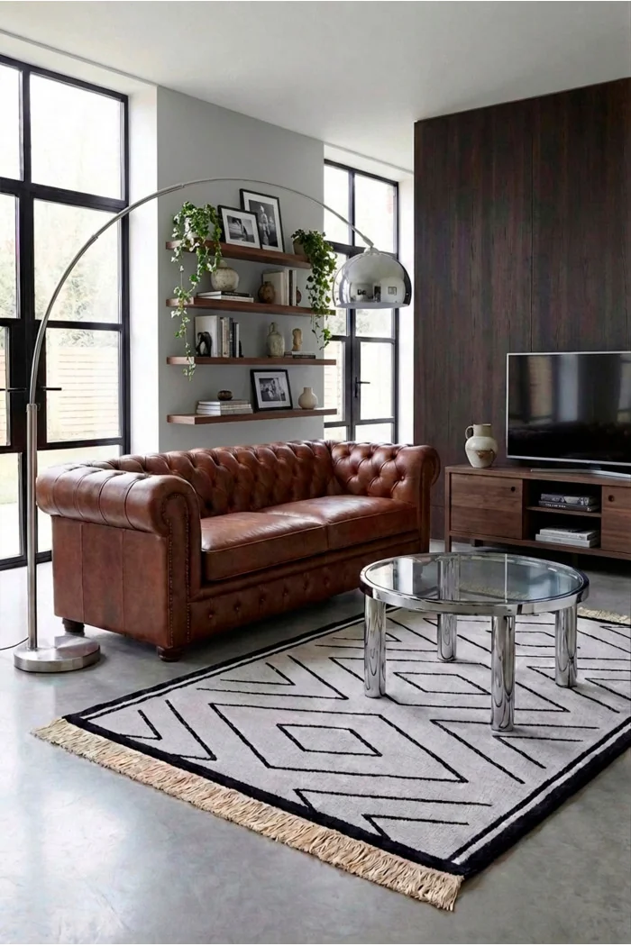 Alfombra Étnica Zig Zag con Flecos Antideslizante - 3 Tamaños