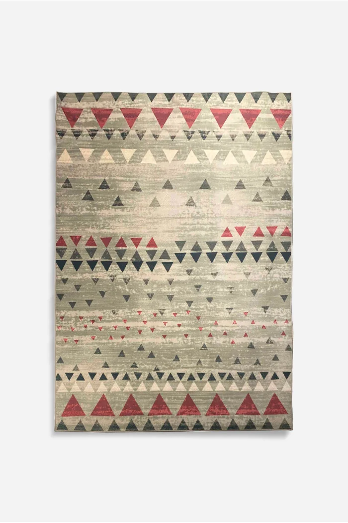 Alfombra de Microfibra con Diseño de Triángulos - 2 Tamaños