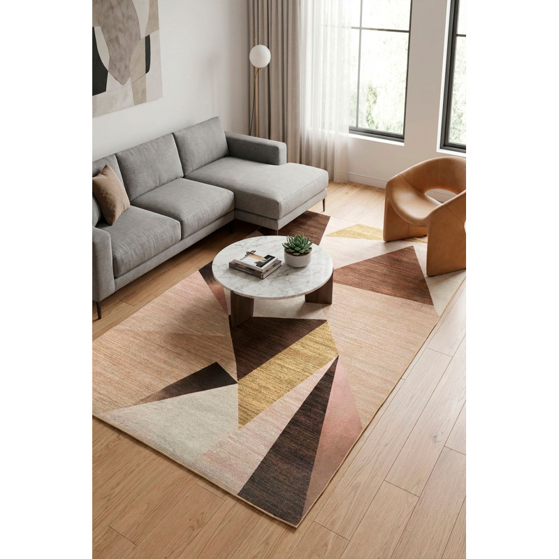 Alfombra de Chenilla con Diseño de Triángulos - 230x160 cm