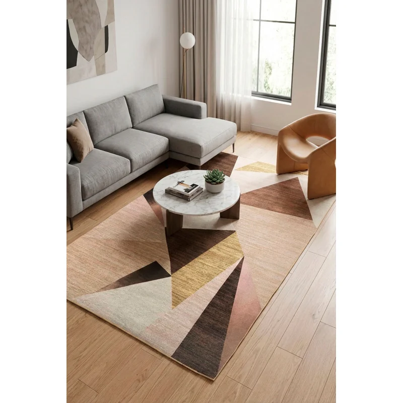 Alfombra de Chenilla con Diseño de Triángulos - 230x160 cm