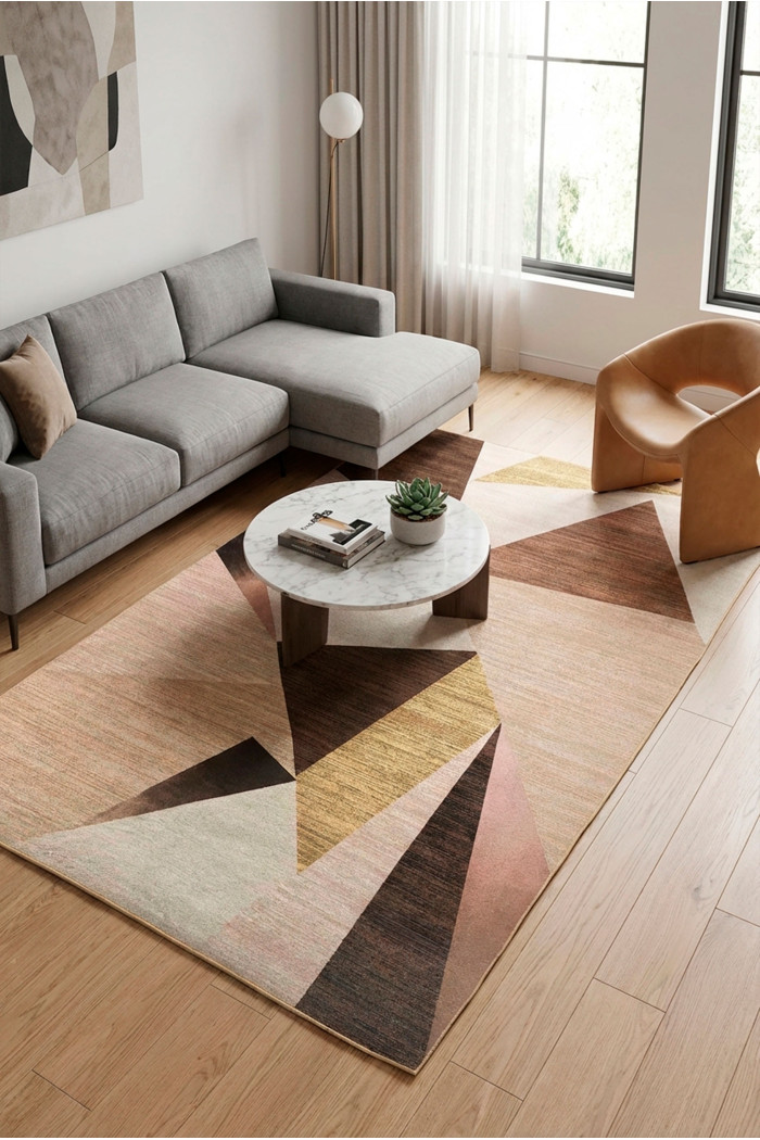 Alfombra de Chenilla con Diseño de Triángulos - 230x160 cm