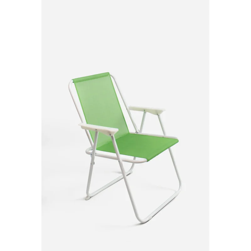 Silla de Playa Plegable de Tela y Metal - Ideal para Playa y Piscina