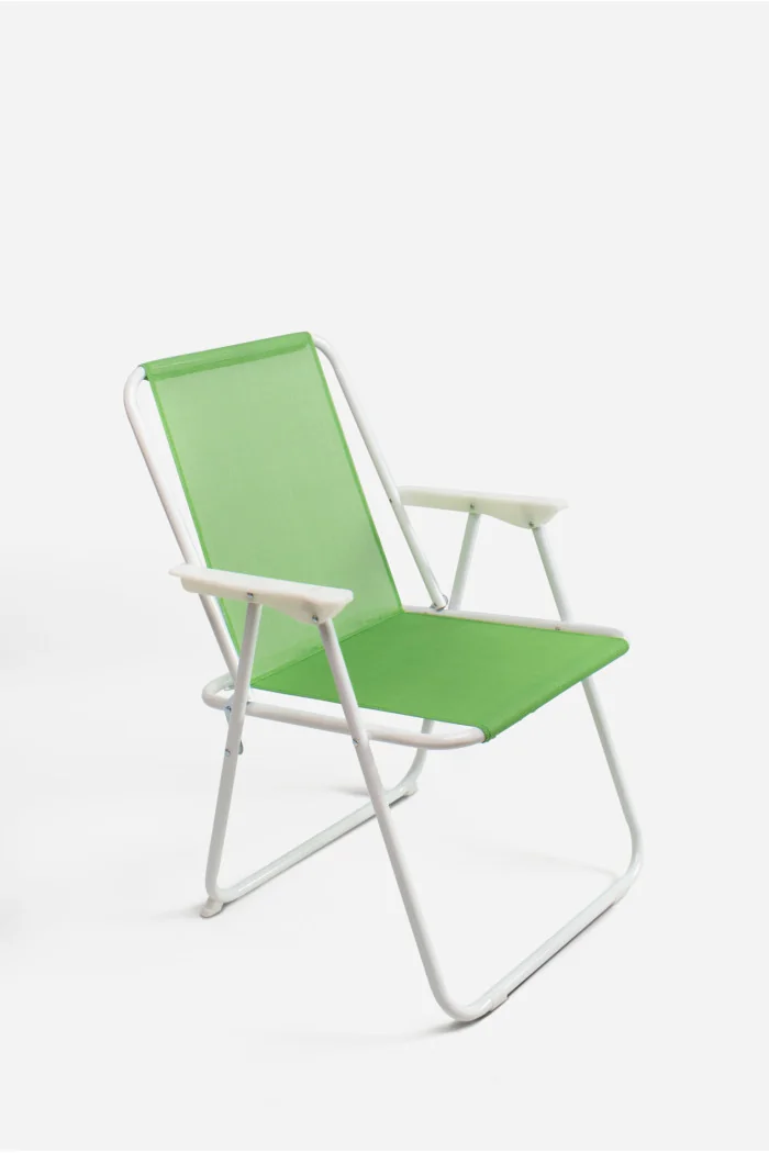 Silla de Playa Plegable de Tela y Metal - Ideal para Playa y Piscina