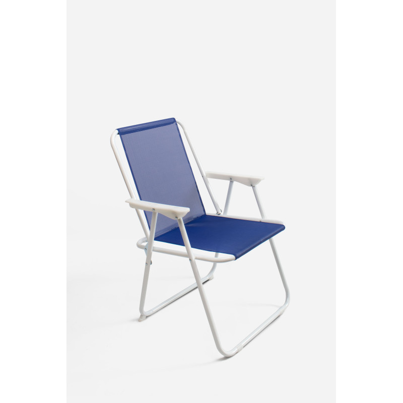 Silla de Playa Plegable de Tela y Metal - Ideal para Playa y Piscina
