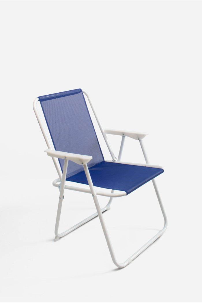 Silla de Playa Plegable de Tela y Metal - Ideal para Playa y Piscina