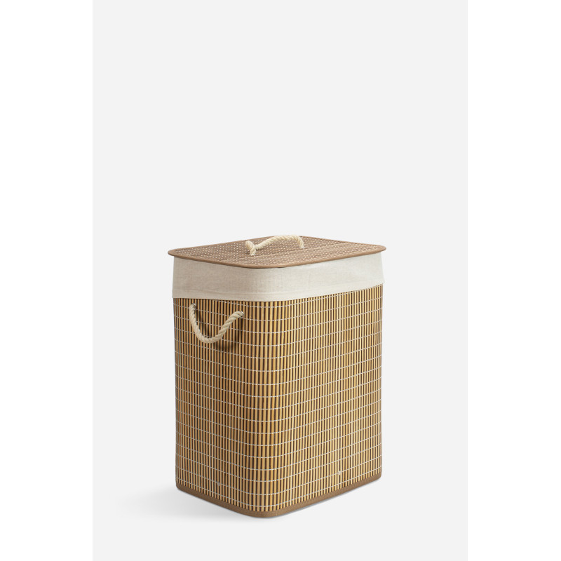 Ropero de Bambú Plegable con Tapa Rectangular - 40 x 30 x 50 cm
