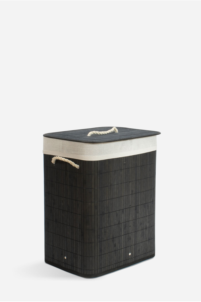 Ropero de Bambú Plegable con Tapa Rectangular - 40 x 30 x 50 cm