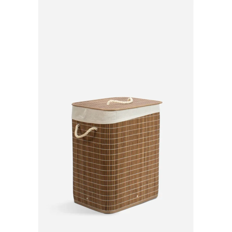 Ropero de Bambú Plegable con Tapa Rectangular - 40 x 30 x 50 cm