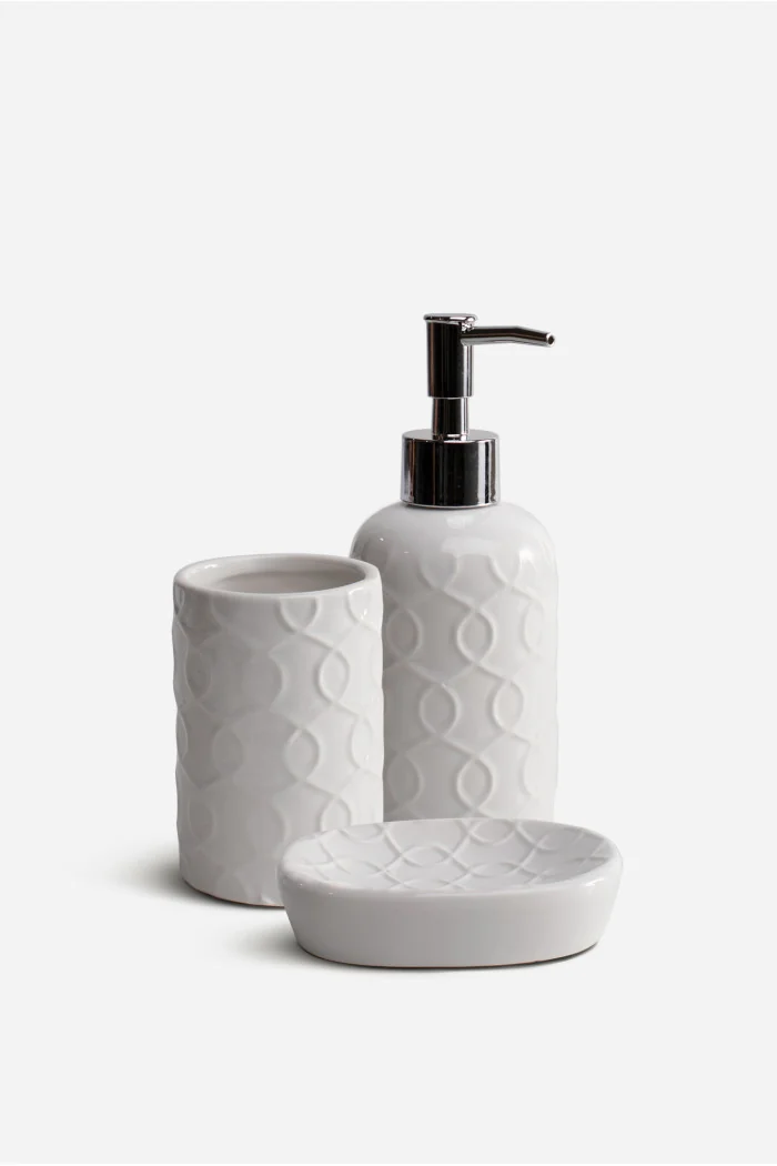 Juego de Baño de Cerámica de 3 Piezas