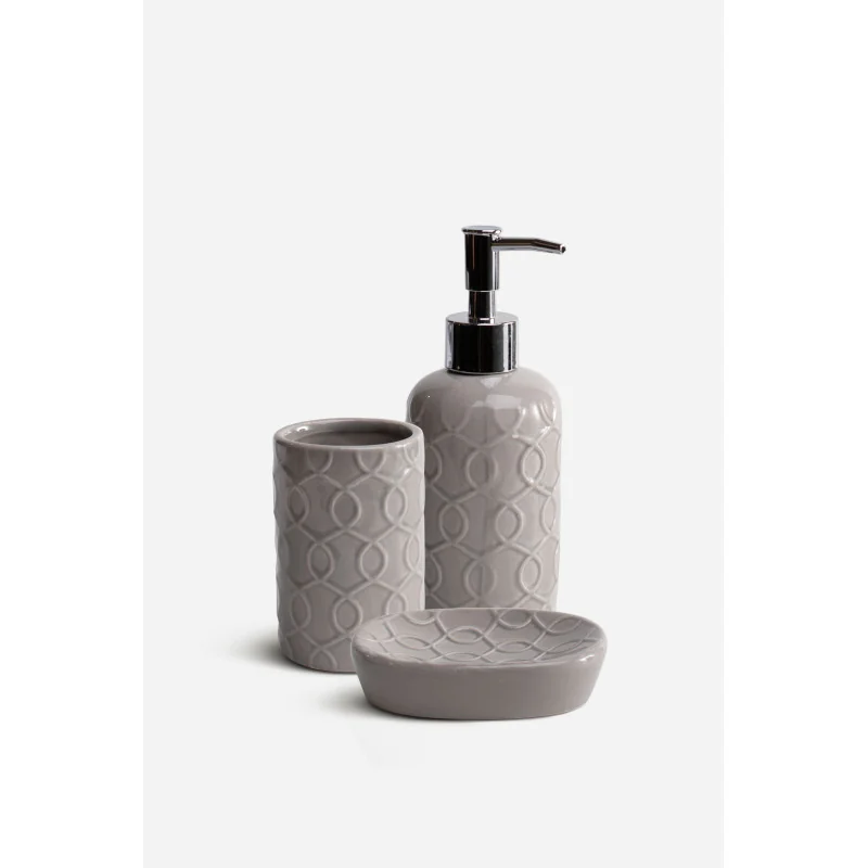 Juego de Baño de Cerámica de 3 Piezas