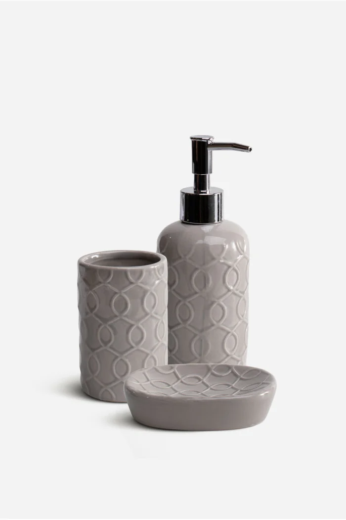 Juego de Baño de Cerámica de 3 Piezas