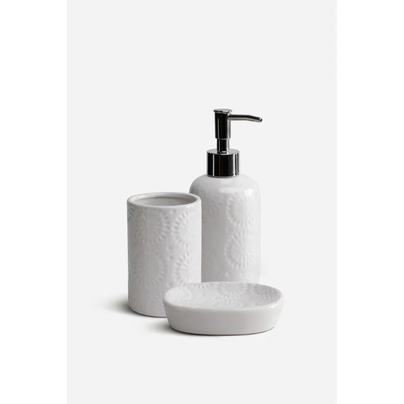 Juego de Baño de Cerámica de 3 Piezas