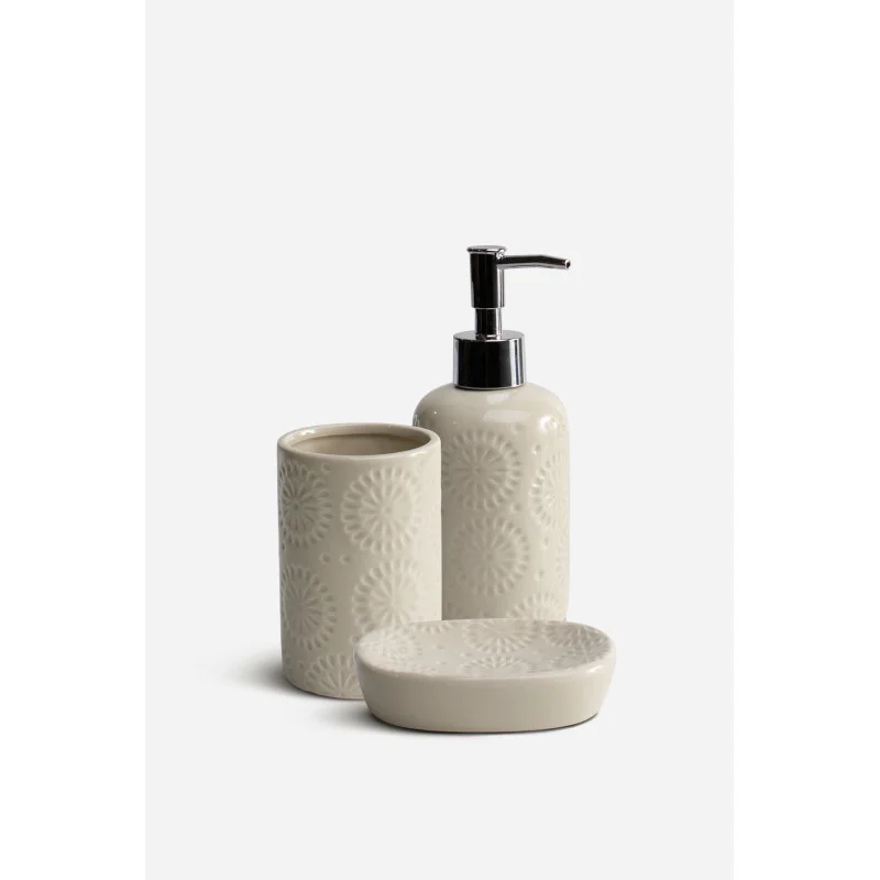 Juego de Baño de Cerámica de 3 Piezas