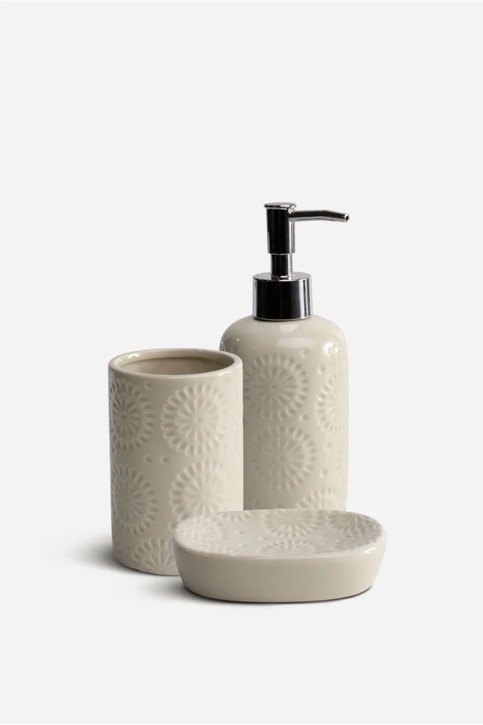 Juego de Baño de Cerámica de 3 Piezas