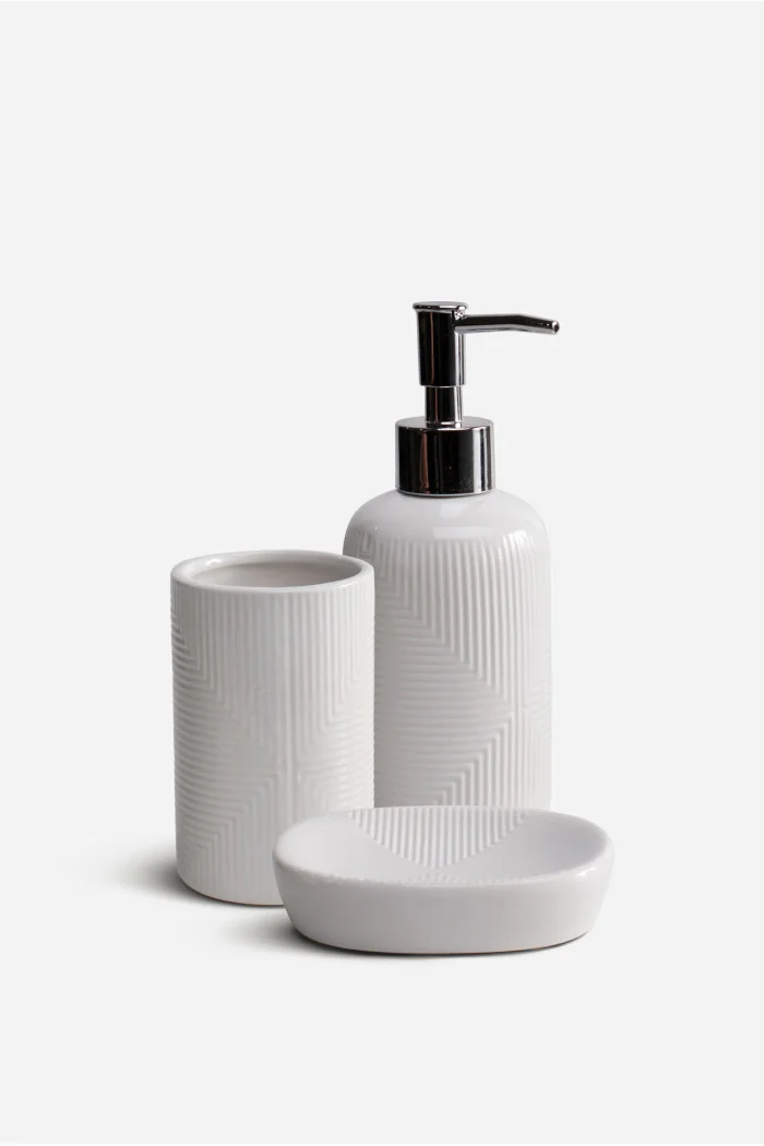 Juego de Baño de Cerámica de 3 Piezas