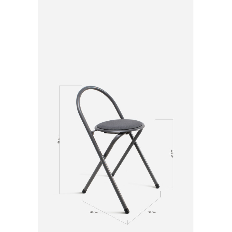Silla Plegable Naia 38x40x60 cm | Metal y Poliéster