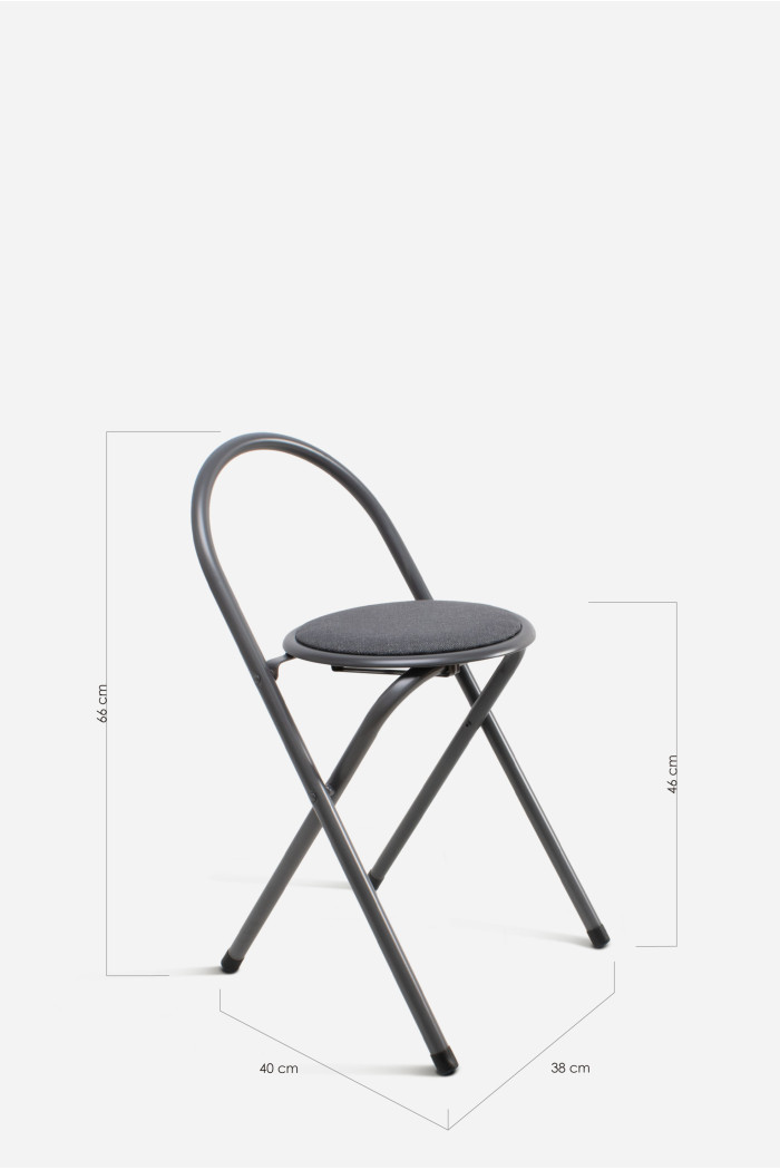 Silla Plegable Naia 38x40x60 cm | Metal y Poliéster