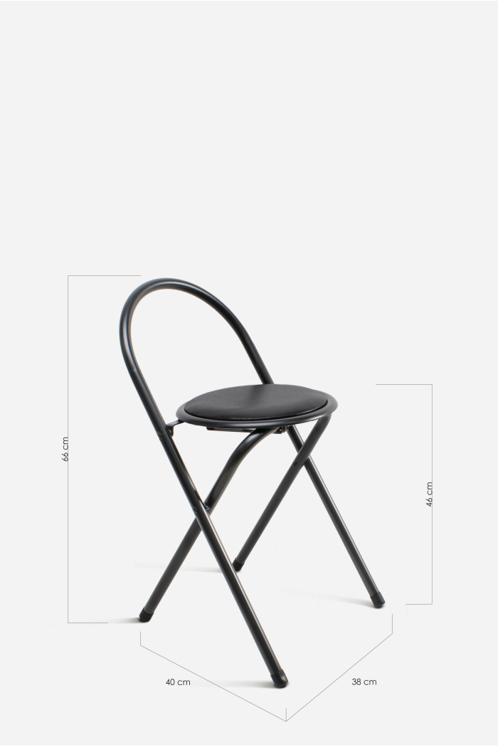 Silla Plegable Naia 38x40x60 cm | Metal y PVC