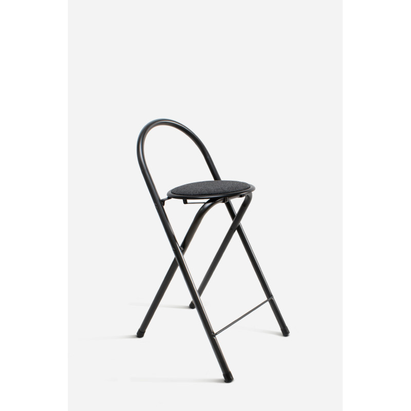 Taburete Plegable Alto Naia 40x45x80 cm | Metal y Poliéster