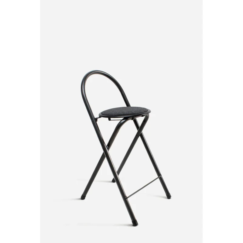 Taburete Plegable Alto Naia 40x45x80 cm | Metal y Poliéster