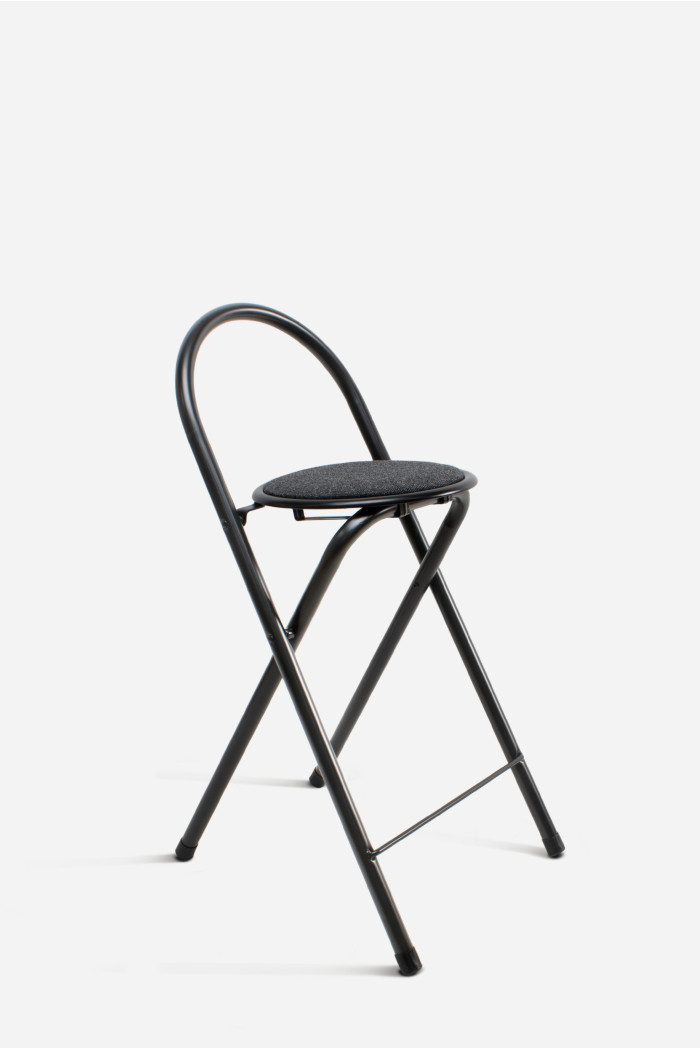 Taburete Plegable Alto Naia 40x45x80 cm | Metal y Poliéster