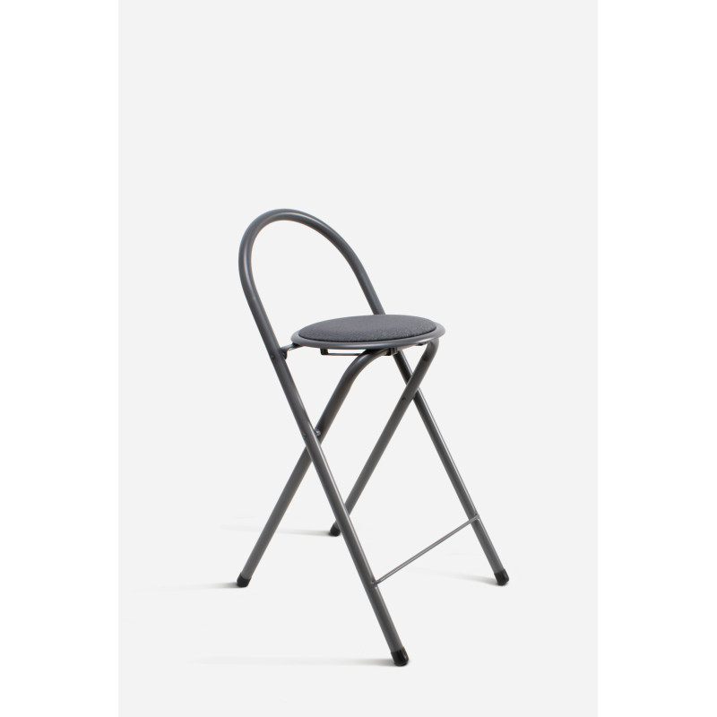 Taburete Plegable Alto Naia 40x45x80 cm | Metal y Poliéster