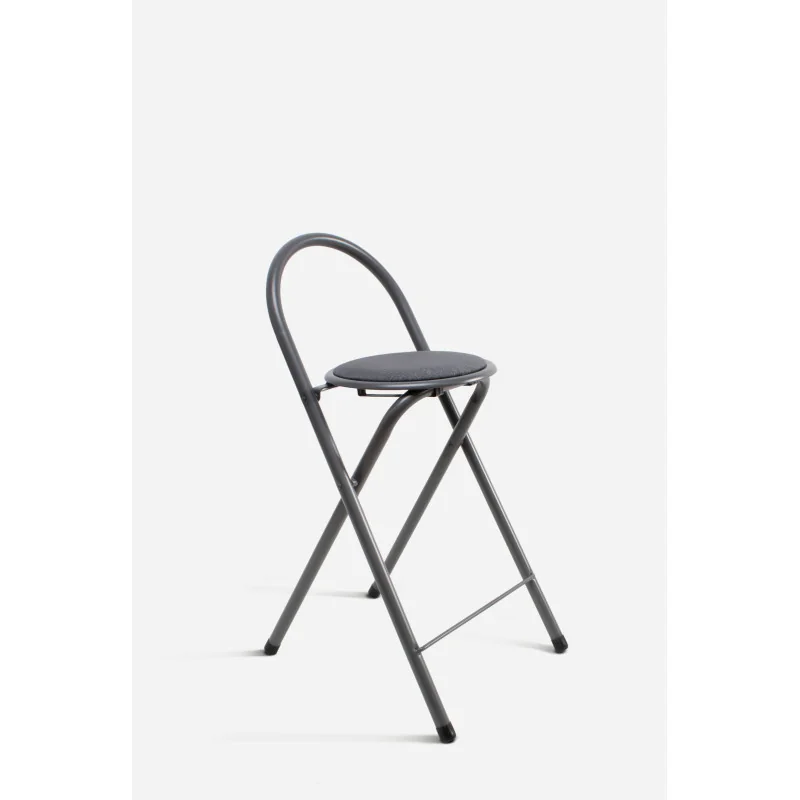 Taburete Plegable Alto Naia 40x45x80 cm | Metal y Poliéster