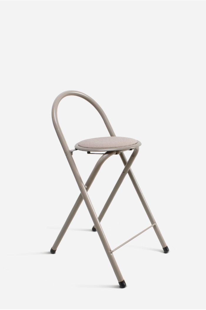 Taburete Plegable Alto Naia 40x45x80 cm | Metal y Poliéster