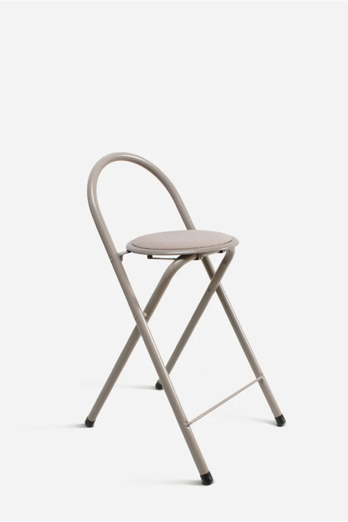 Taburete Plegable Alto Naia 40x45x80 cm | Metal y Poliéster