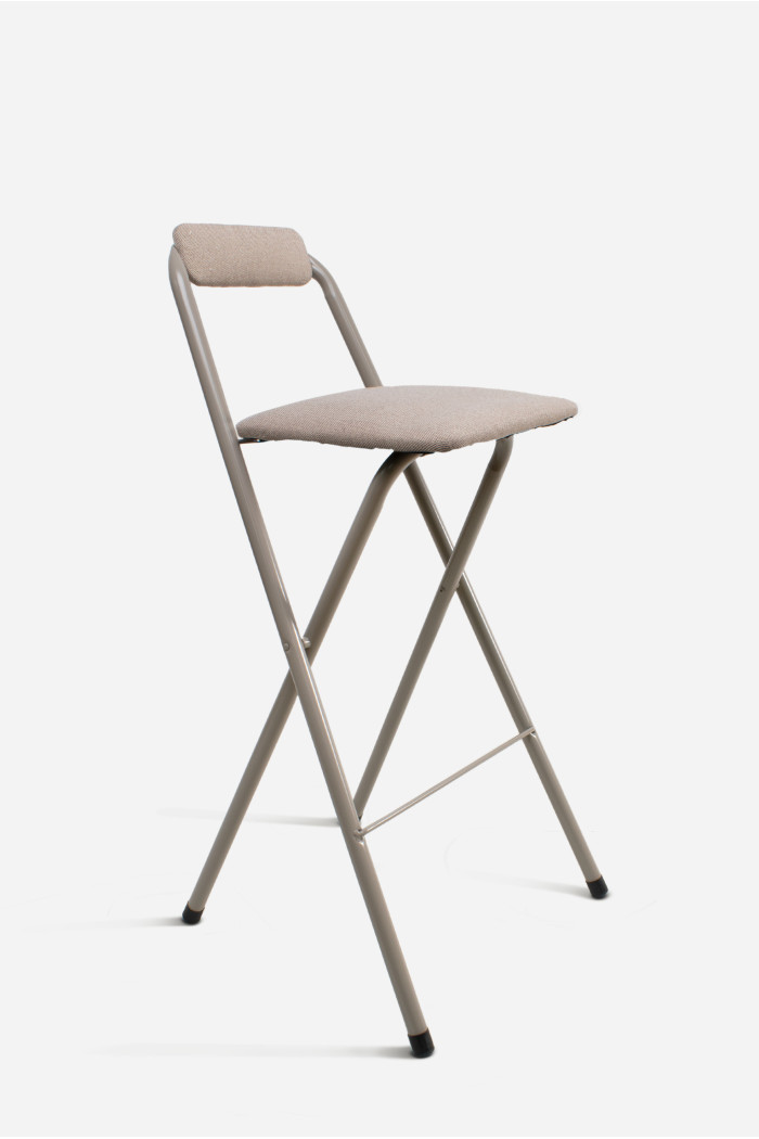 Taburete Plegable Alto Naia 48x50x99 cm | Metal y Poliéster