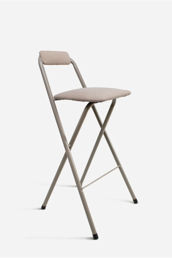 Taburete Plegable Alto Naia 48x50x99 cm | Metal y Poliéster