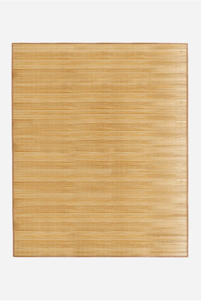 Alfombra de Bambú Antideslizante en Color Natural Claro - Varios Tamaños