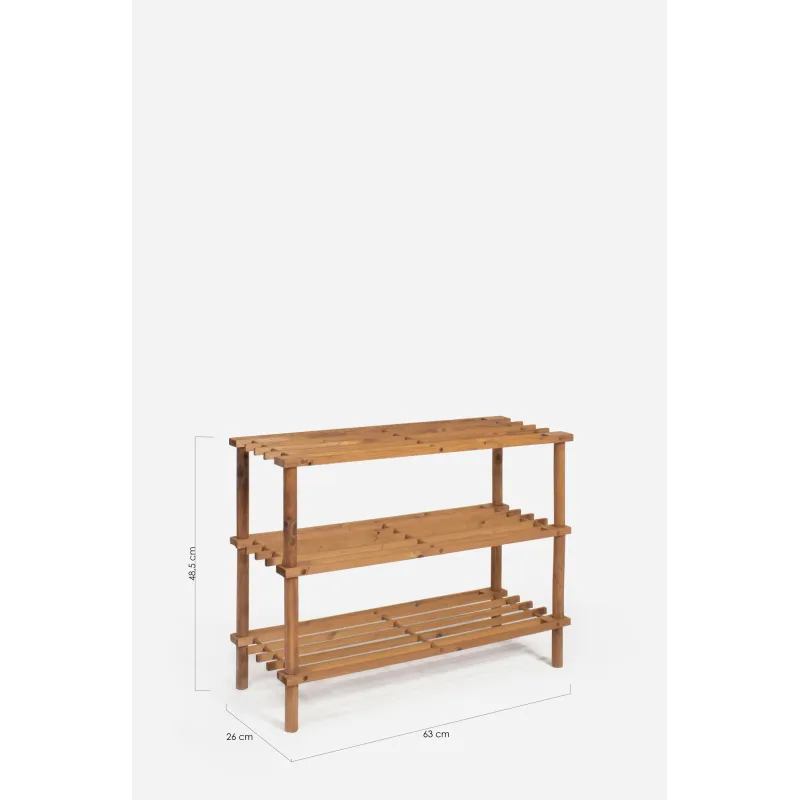 Estante de Madera Soren Abeto | Zapatero de Madera