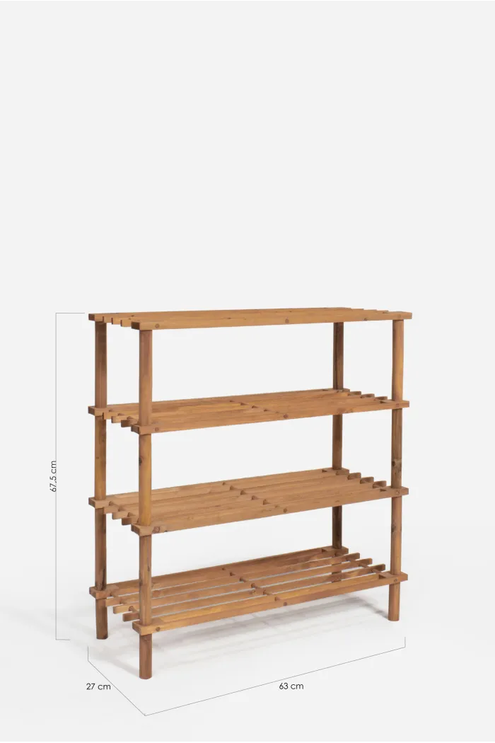 Estante de Madera Soren Abeto | Zapatero de Madera