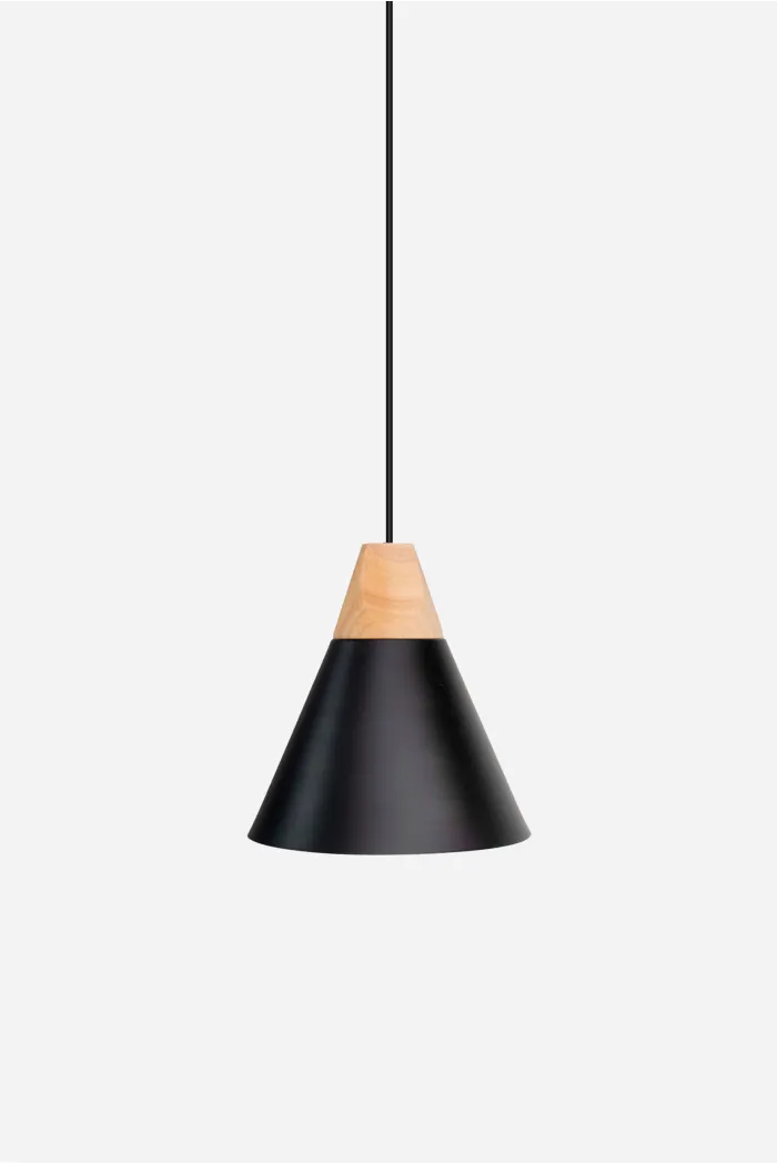 Lámpara de techo en aluminio y madera - Dalia