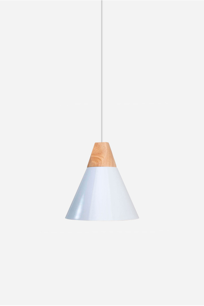 Lámpara de techo en aluminio y madera - Dalia