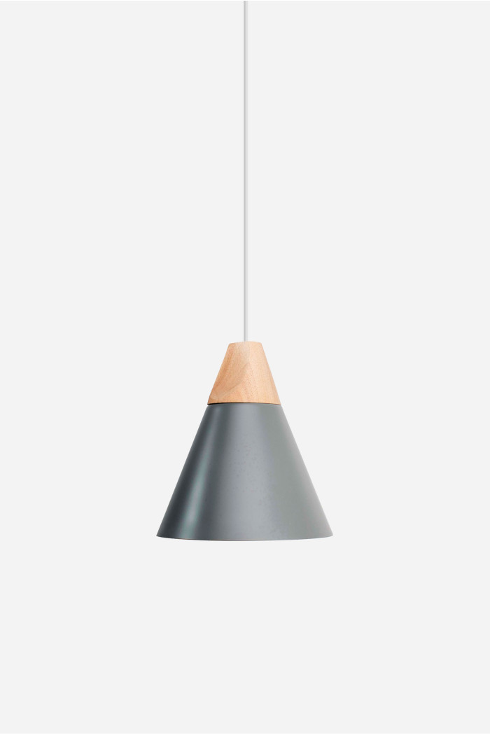 Lámpara de techo en aluminio y madera - Dalia