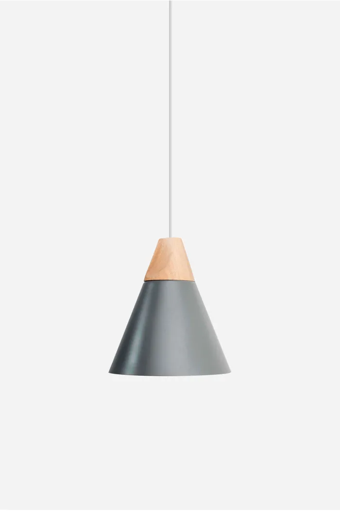 Lámpara de techo en aluminio y madera - Dalia