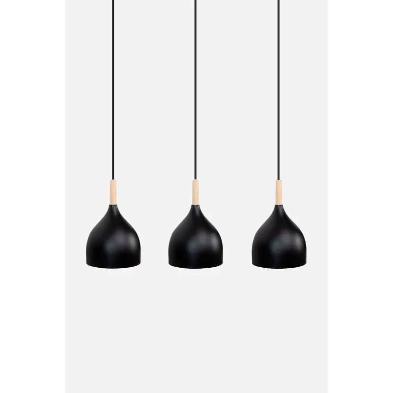 Lámpara de Techo en Aluminio y Madera - Vasti