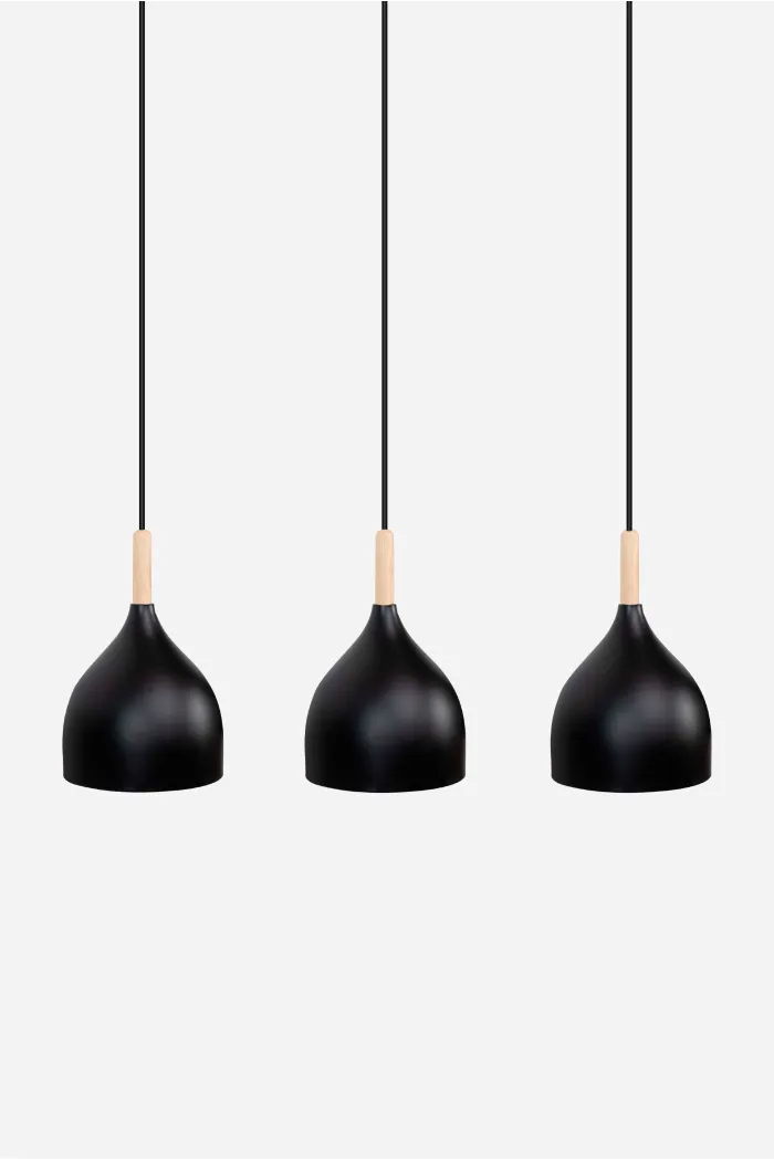 Lámpara de Techo en Aluminio y Madera - Vasti