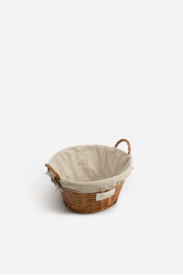 Cesta de Mimbre Grande Redonda con Asa - Ø45 cm x 23 cm (con Asa 28 cm)