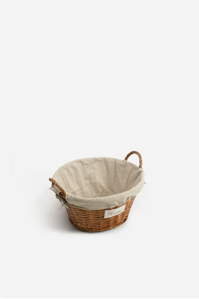 Cesta de Mimbre Grande Redonda con Asa - Ø45 cm x 23 cm (con Asa 28 cm)