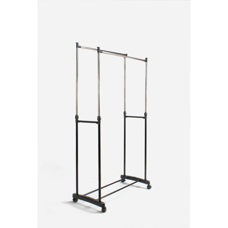 Perchero de Metal con Ruedas de Altura Ajustable 93 a 160 cm - 3 Modelos