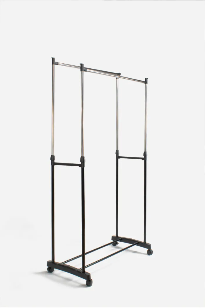 Perchero de Metal con Ruedas de Altura Ajustable 93 a 160 cm - 3 Modelos
