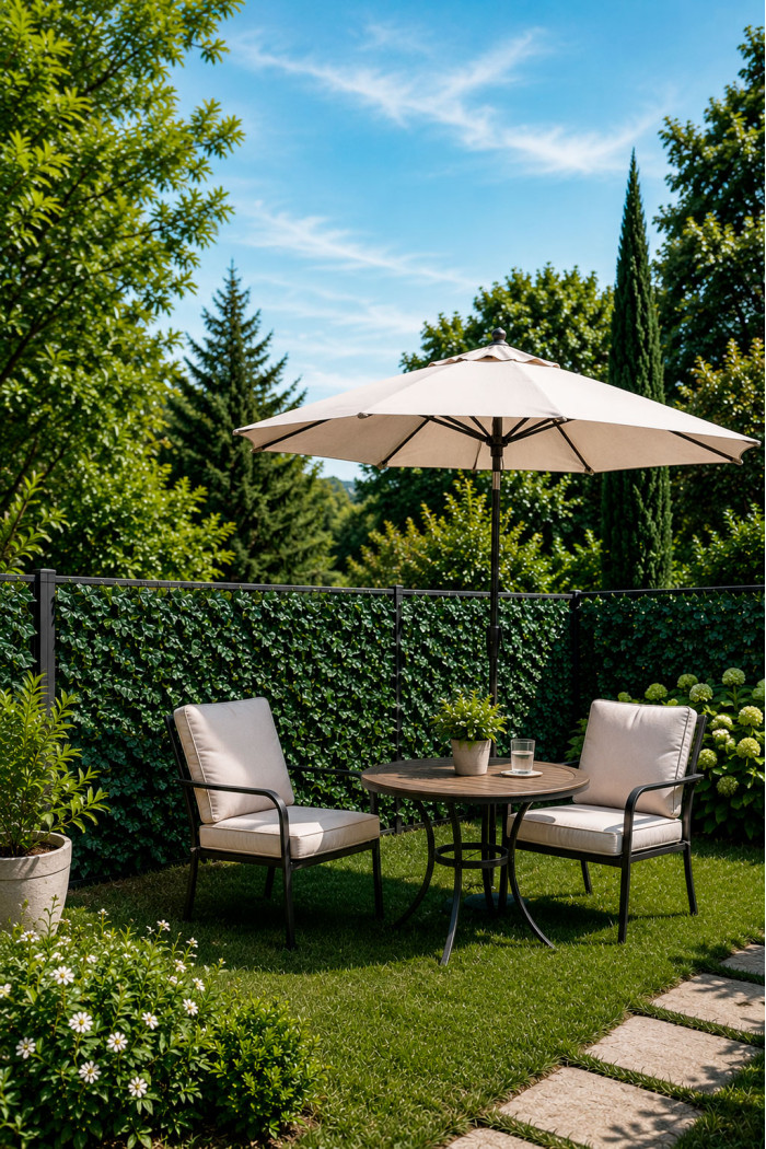 Enredadera de Seto Artificial con Hojas Verde Oscuro en Rollo - 1,5x3 m
